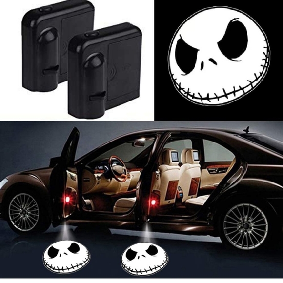 2 wireless Nightmare Before Christmas Jack Skellington Car Door Projector Lights - Picture 2 of 4